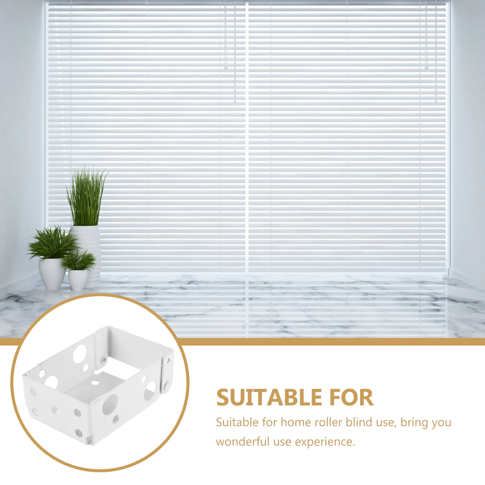 

4Pcs Window Blind Brackets Sturdy Mounting Holders for Blinds Quick Install Curtain Rods Over Blinds Accessories Parts