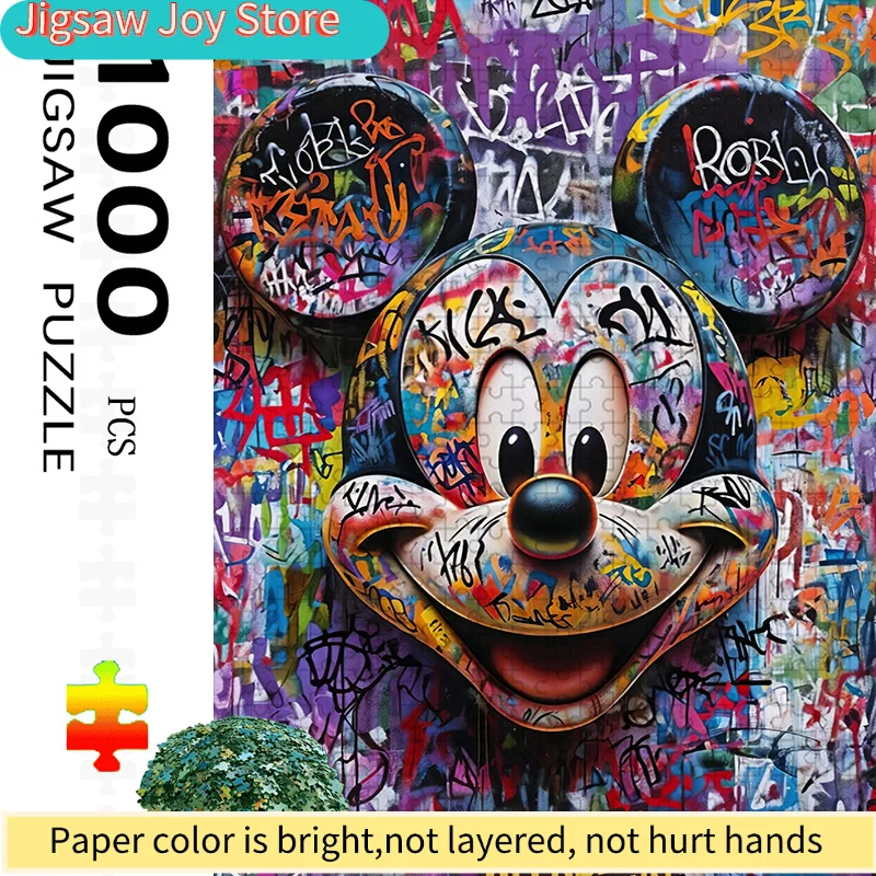 

Красочный пазл с Микки Маусом | Яркий абстрактный дизайн, мультяшный граффити-рисунок, увлекательный и развлекательный, для всей семьи