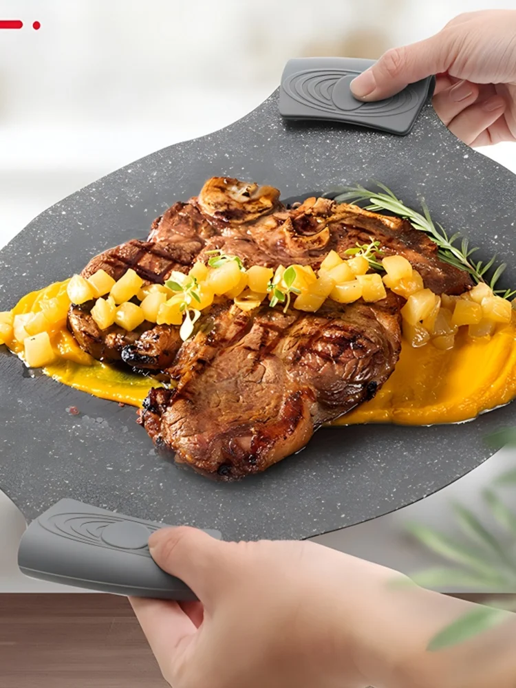 

1pair Silicone Pot Handle Grip Pad Heat Insulation Non Slip Pot Handle Pad Universal Baking Tray Handle Pad Kitchen Tool