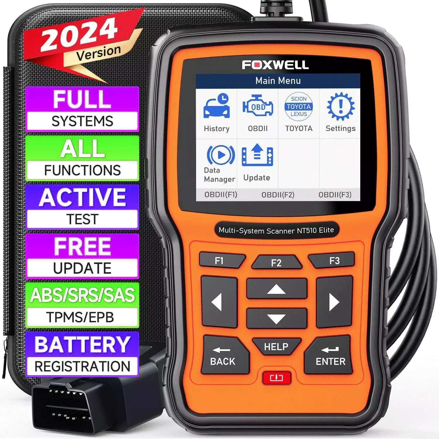 

FOXWELL NT510 Elite For MB MERCEDES BENZ Bidirectional All System OBD2 Scanner Diagnostic Scan Tool Oil Reset EPB