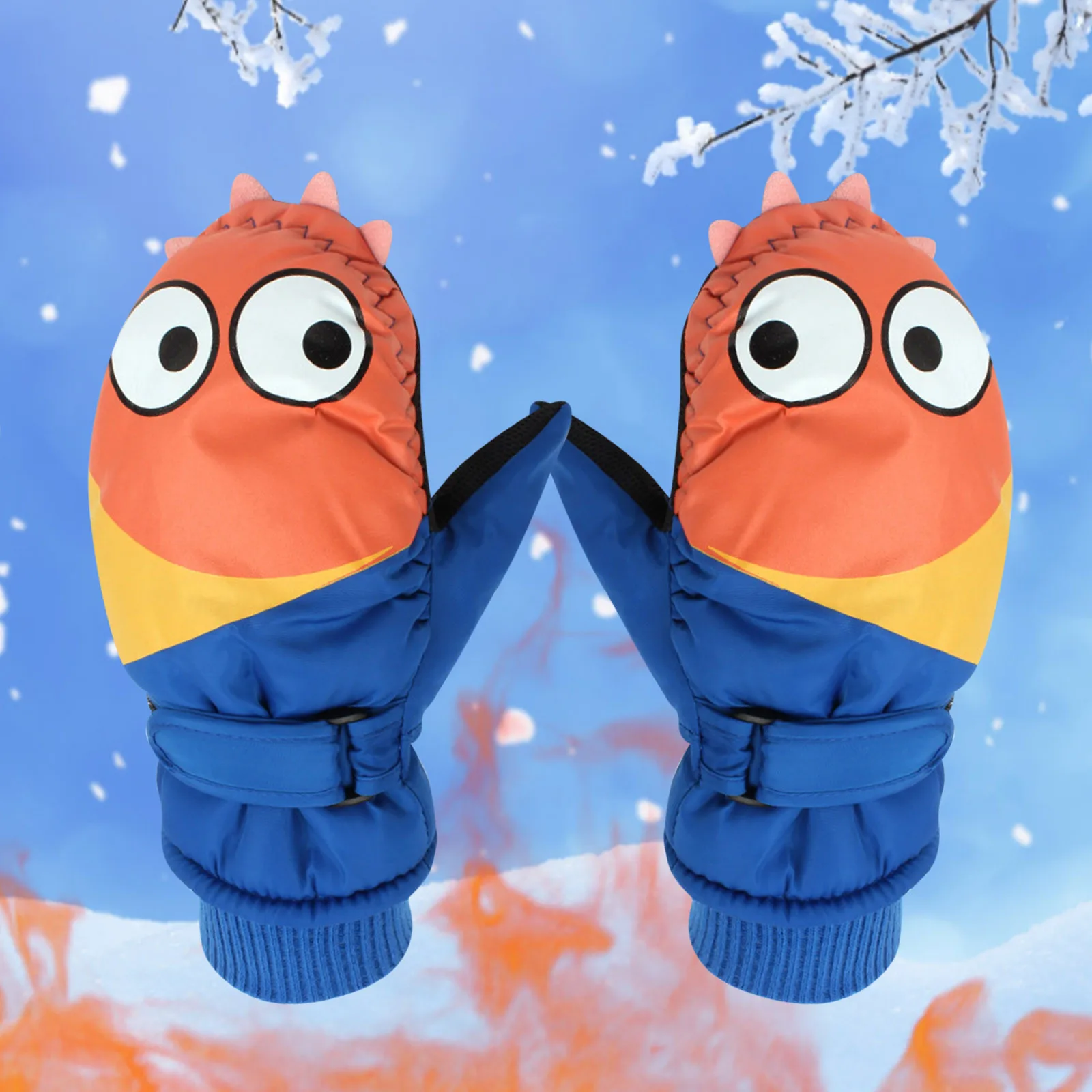 Baby Gloves Winter Warm Girls Snow Baby Mittens Cartoon Winter Water Boys Proof Toddler Guante Thick Plush Cold Resistant Gloves