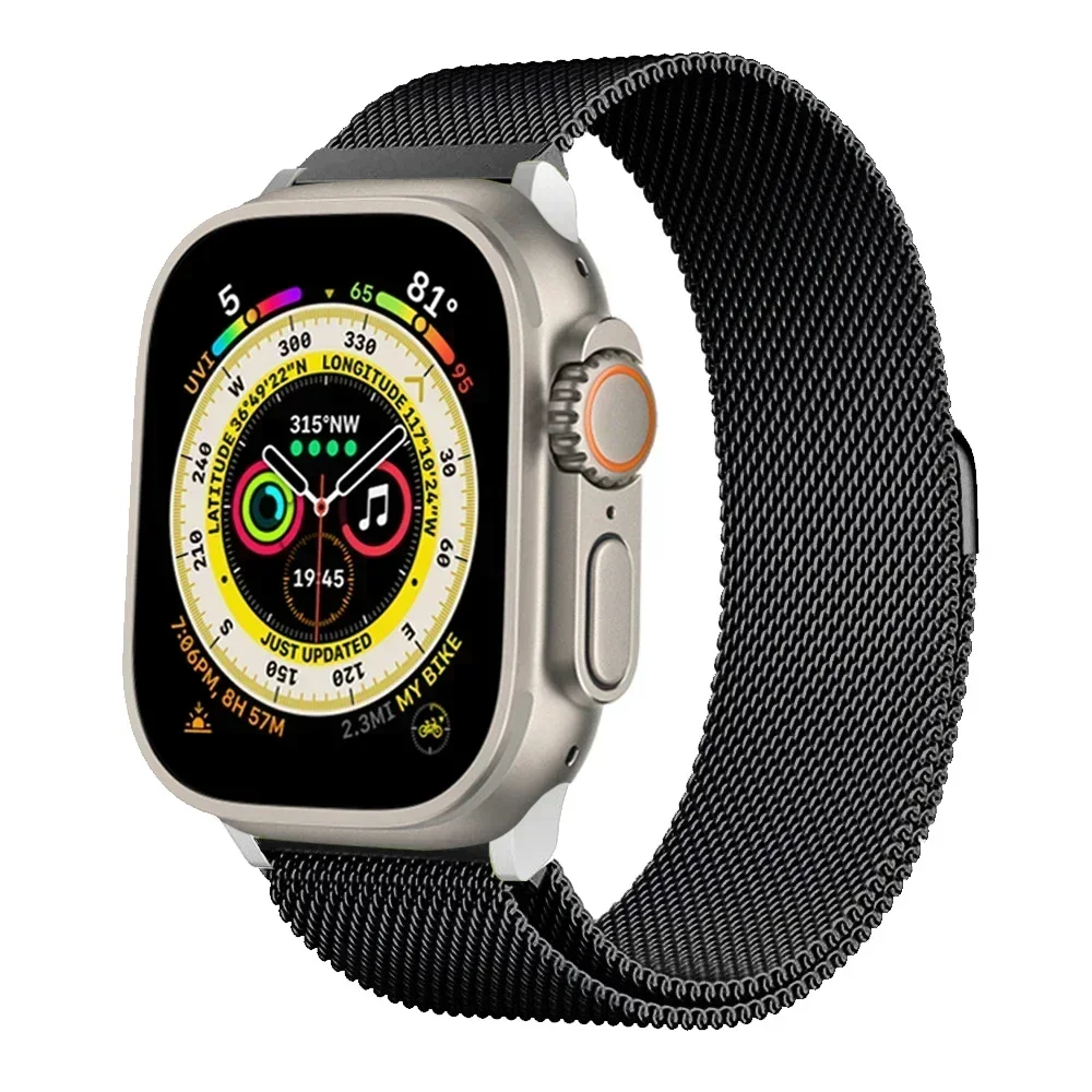 Loop Band for apple watch Strap Ultra 49mm 45mm 44mm 41mm 40mm Metal Wristband bracelet iwatch series 3 4 5 6 7 8 9 SE