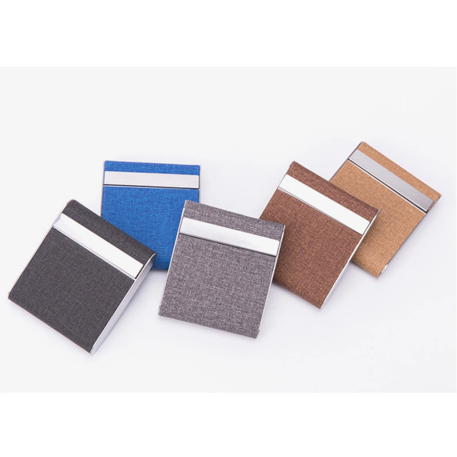 

Stainless Steel Cigarette Case 20 Sticker Business Cigarette Box Lightweight Pocket Carrying Box Gift For Father Husband Friend