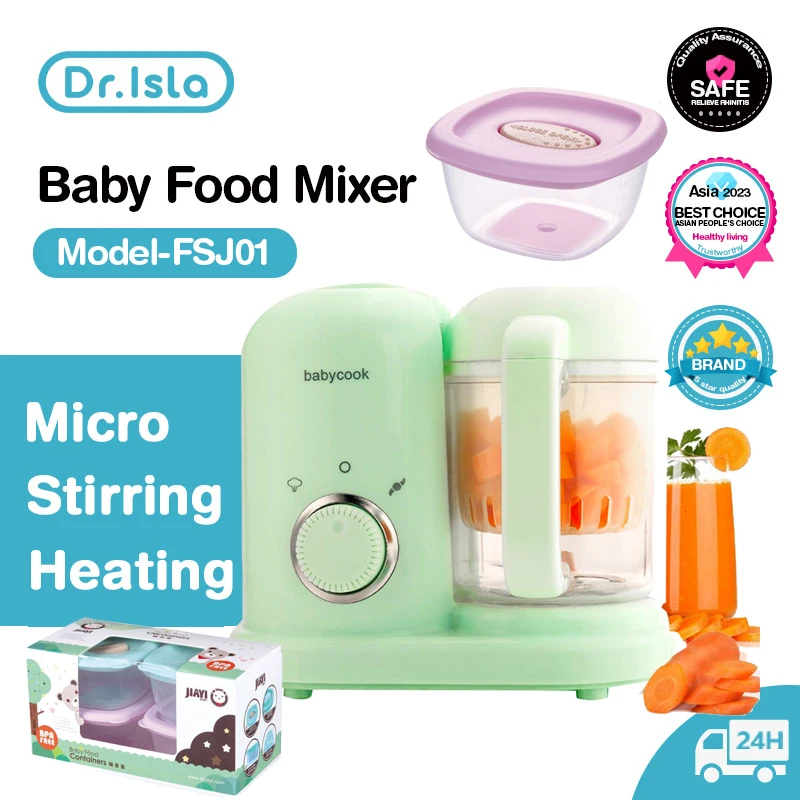 Dr.isla Multifunctional Baby Food Maker Supplementary Food Processor Kids Food Mill Steaming Stirring Warming Cooking Machine