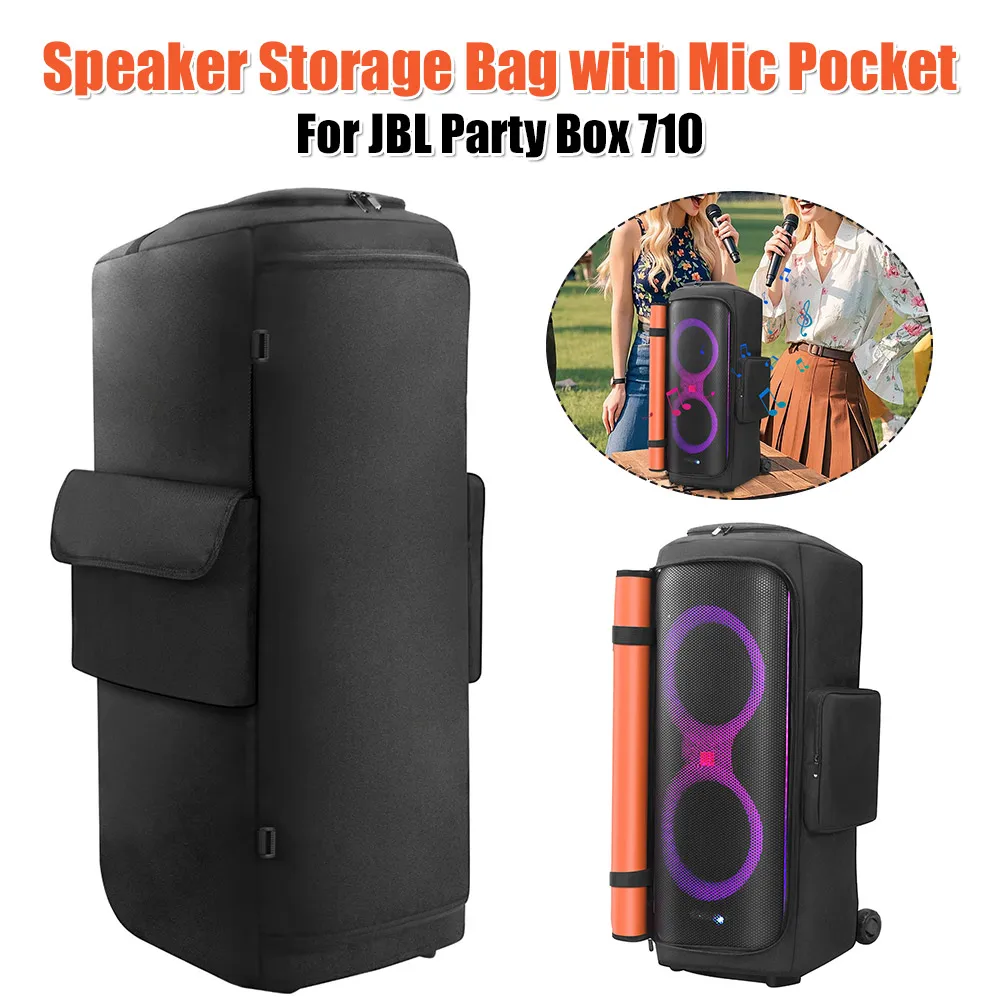 

Speaker Carry Cover Anti-Slip Padded Speaker Protective Cover Wear Resist Double-Sided Speaker Storage Bag for JBL Party Box 710