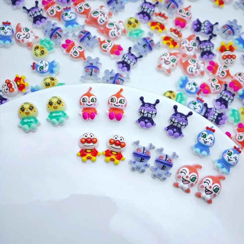  100pcs Cartoon for Anpanman Nail Accessories Cute Resin Wearing Armor Accessories Cream Gel DIY Accessories ﻿ view 6