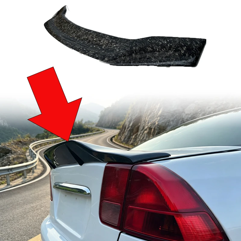 Rear Trunk Spoiler Wing For 96‑00 Honda Civic EK3 01‑05 Honda Civic ES Rear Trunk Lip Spoiler Exterior Body Kit Modification Acc