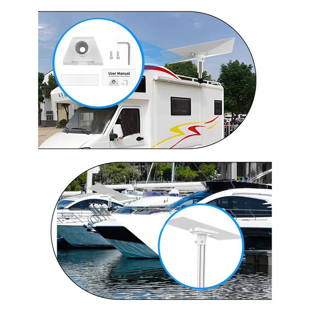 

For Starlink Gen 3 Pipe Adapter Pipe Adapter Mount Roof Mounting Pole Pipe Connectors for Starlink Gen 3 Standard Dish