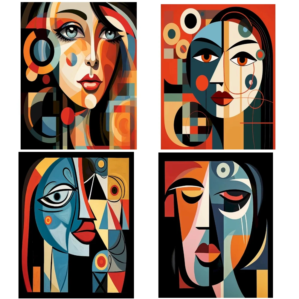 

Пазлы-головоломки (500/1000/1200/2000 элементов) с абстрактным изображением женского лица для семейных игр, декора игровой комнаты, спальни, дома, в подарок