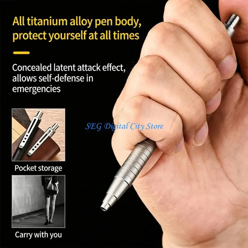 

U75B Stylish Alloy Metal Ballpoint Pen With Window Breaker For Daily Writing