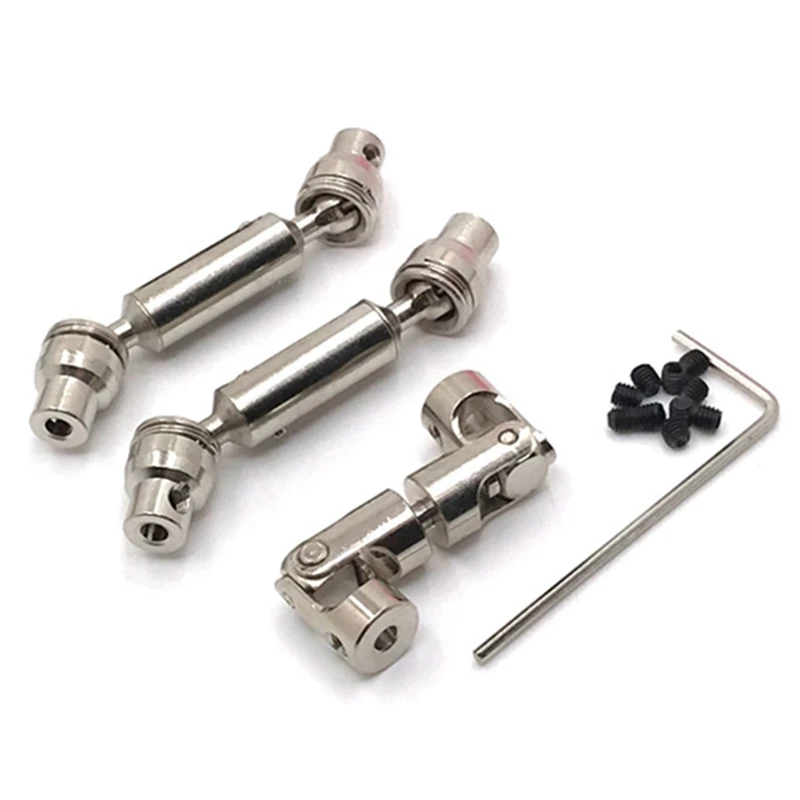L67A 3Pcs Metal Drive Shaft CVD for WPL B16 B36 JJRC Q60 Q63 Q64 MN77 FY004 6WD 6X6 1/16 RC Car Upgrade Parts - Image 2