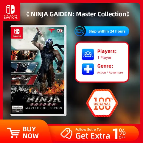 Nintendo Switch เกมข้อเสนอ-NINJA GAIDEN : Master คอลเลกชันเกมตลับหมึก Physical Card ทีวีโต๊ะโหมดมือถือ