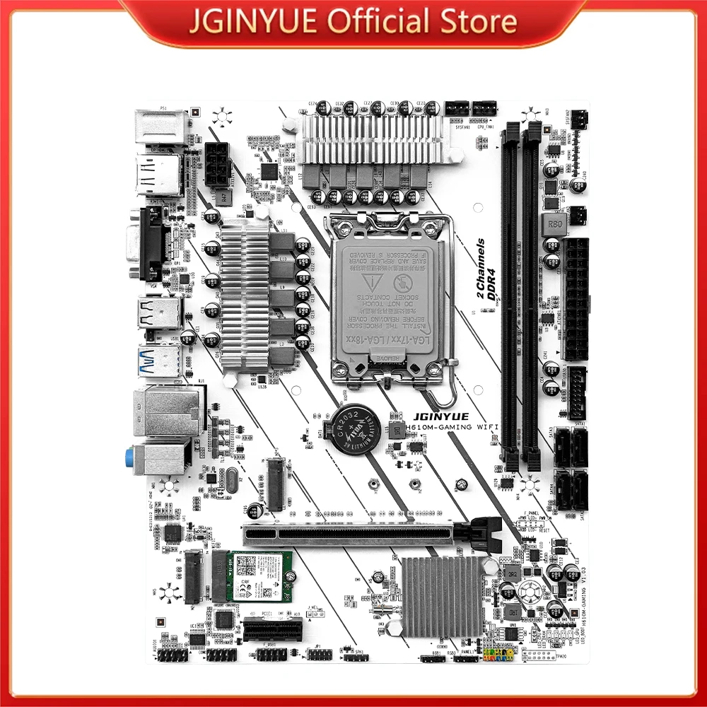 JGINYUE H610M Motherboard LGA 1700 Support Intel Core i3/i5/i7/i9 12th 13th Processor Dual channel DDR4 Memory H610M-GAMING WIFI