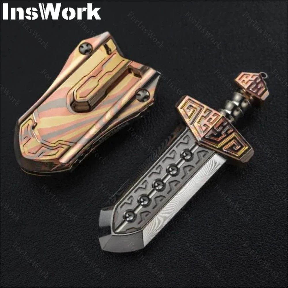 WANWU Spezielle Materialien Taia Schwert Öl Slick Zirkonium Mechanische Magnetische Push Slider Metall Spielzeug Dekompression Zappeln Spielzeug
