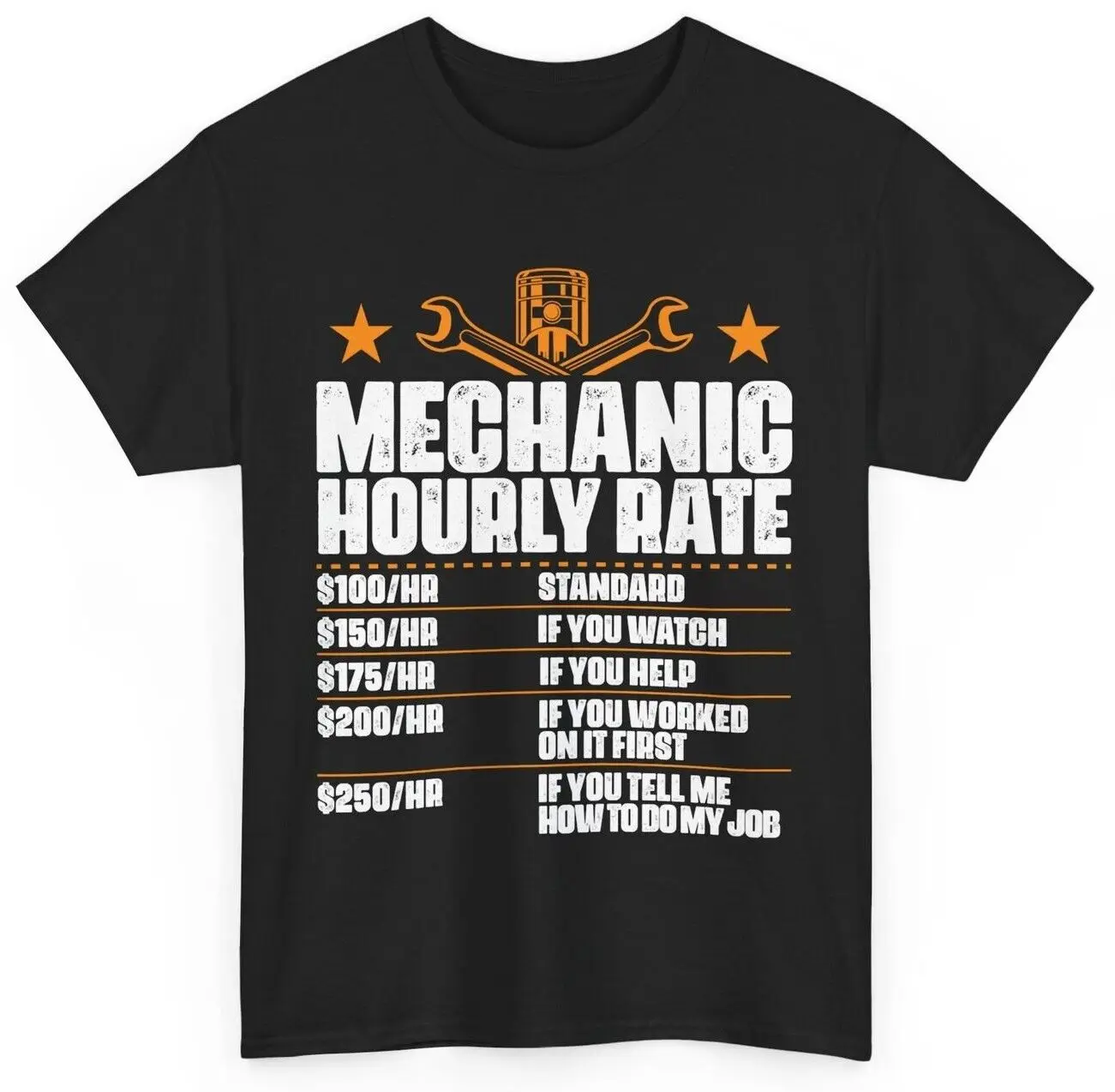 Mechanic Shirt, Mechanic Hourly Rate Auto Mechanic Lovers Shirt, Repairman Tee