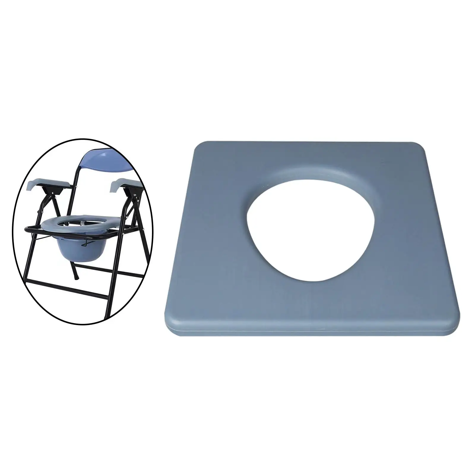 Commode Stool Panel Non Slip Raised Toilet Chair Widened PP Bathroom Support for Senior Safety