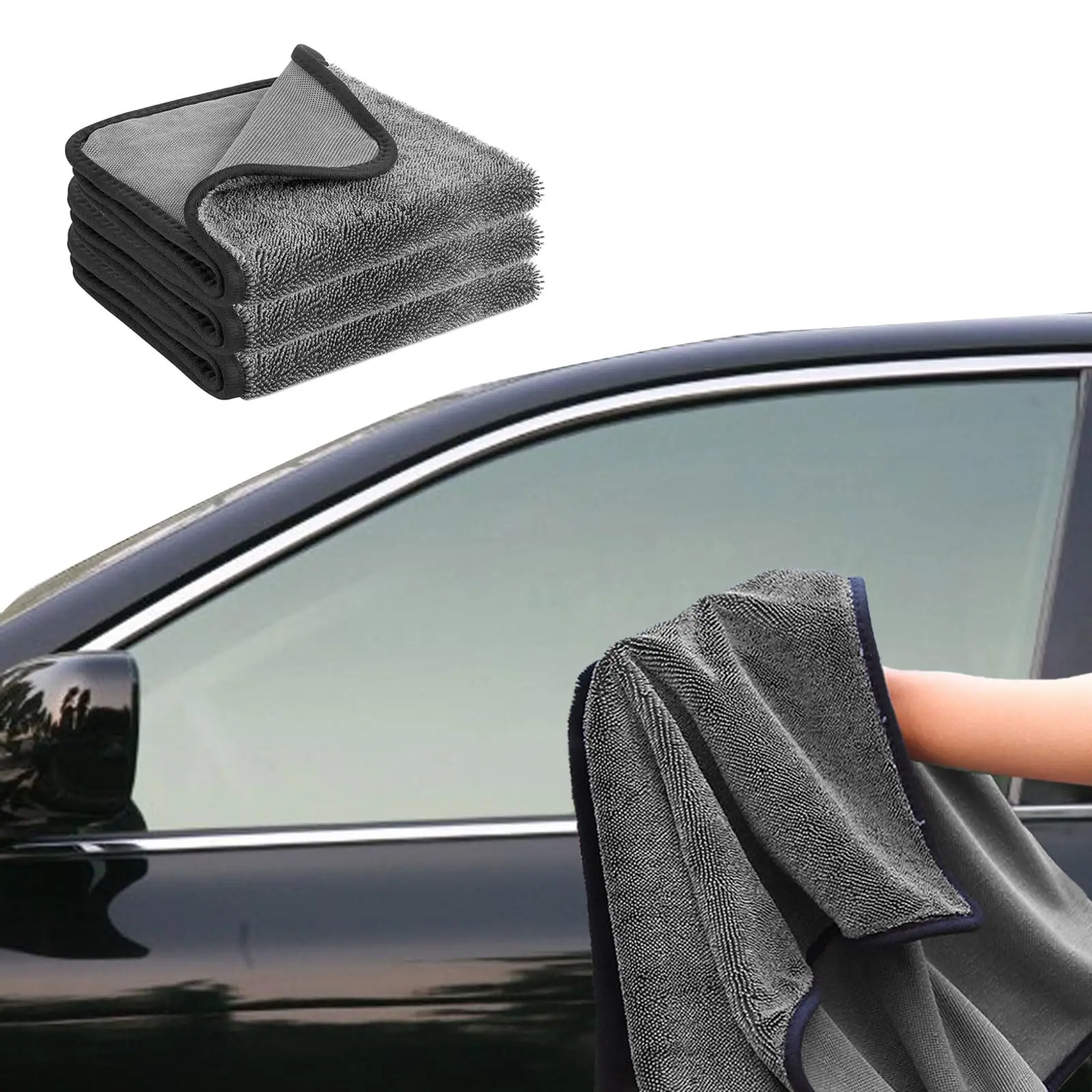 Professionele Car Cleaning Handdoek Verdikte Ultrafijne Vezel 600GSM Auto Wassen Accessoires Sneldrogende Doek Niet Beschadigt de Auto