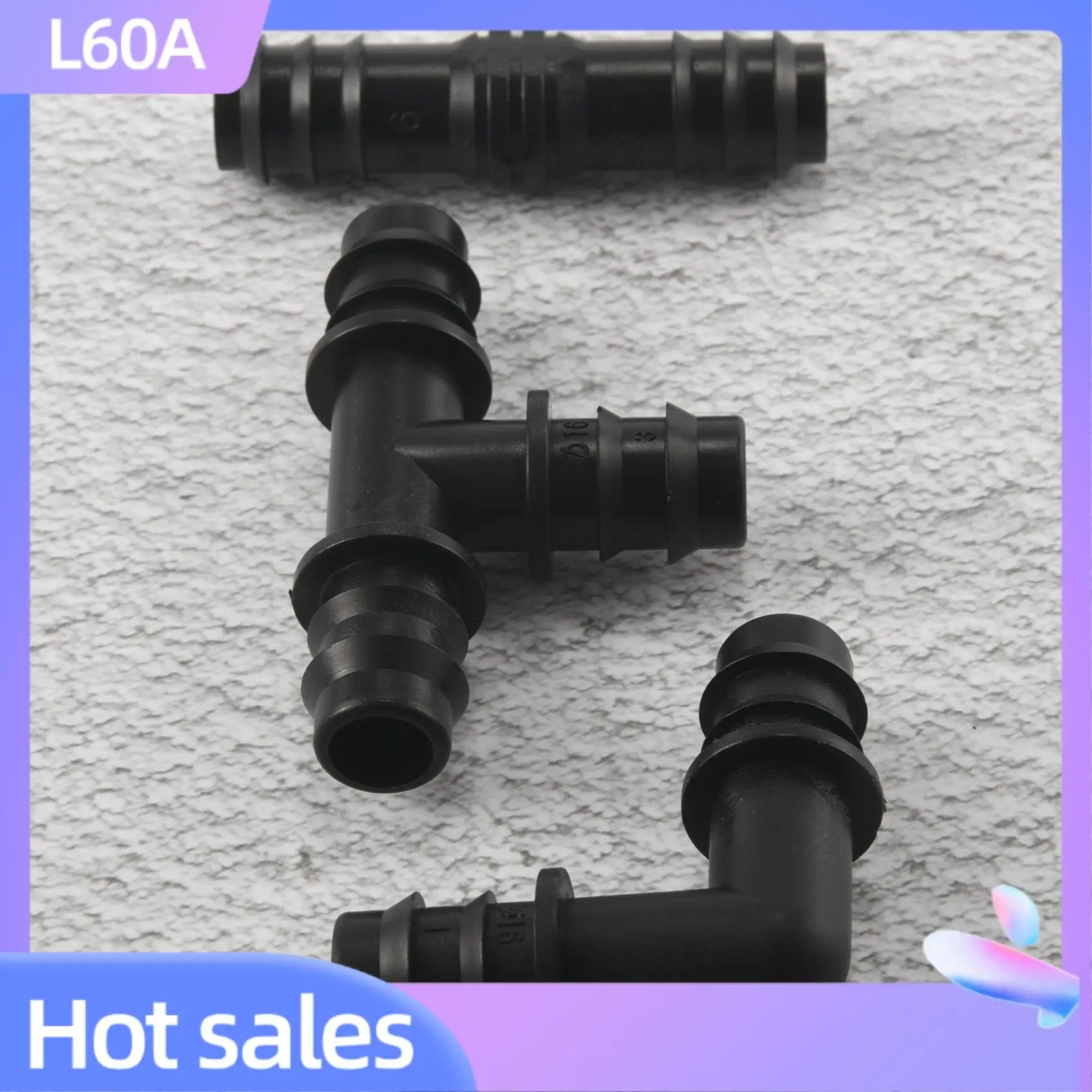 

L60A Irrigation Fittings Kit, Irrigation Barbed Connectors For 34 Piec Irrigation Water Hose Connector