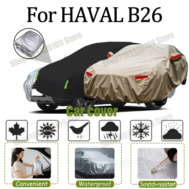 

For HAVAL B26 Car Full Car Covers Outdoor Sun Anti UV Rain Snow Dust Protection Oxford Cloth Accessories