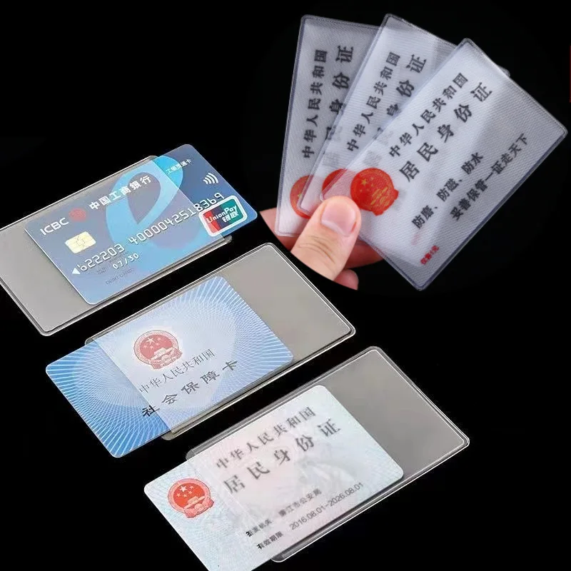 Transparent Frosted Anti Magnetic Bank Card Holder ID Card Holder Student Access Card Holder