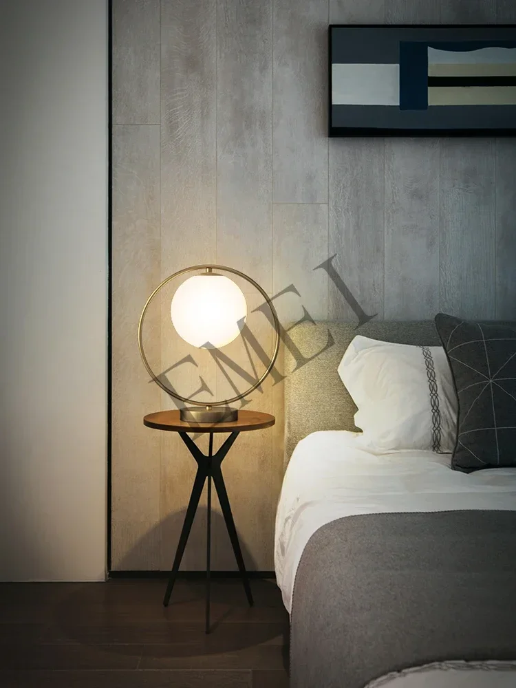 Bedroom Bedside Lamp Warm Creative Light Luxury and Simplicity Post-Modern Nordic Lamps Copper Table Lamp