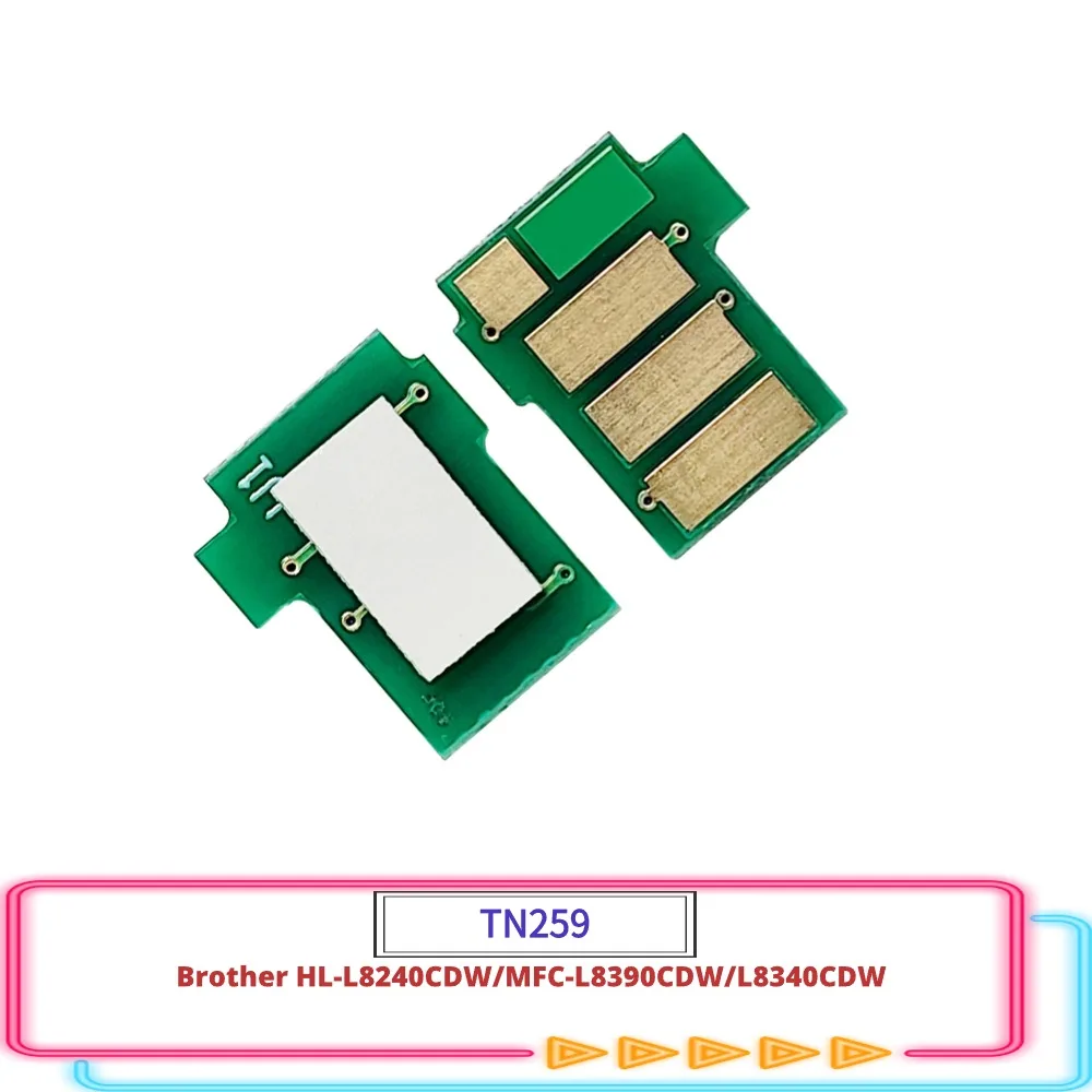 Compatible TN259 Toner Chip For Brother HL-L8240CDW MFC-L8390CDW L8340CDW Printer 4.5k/4k Color K/C/M/Y New Top Sale