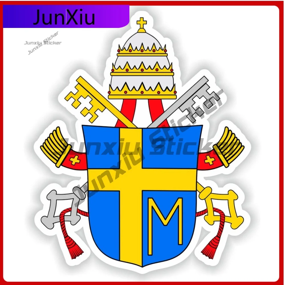 

Coat Of Arms Of Pope John Paul Ii Vatican Christianity Catholic Emblem Sticker Vinyl Graphic Decals Camping Suv Window X500 Adve