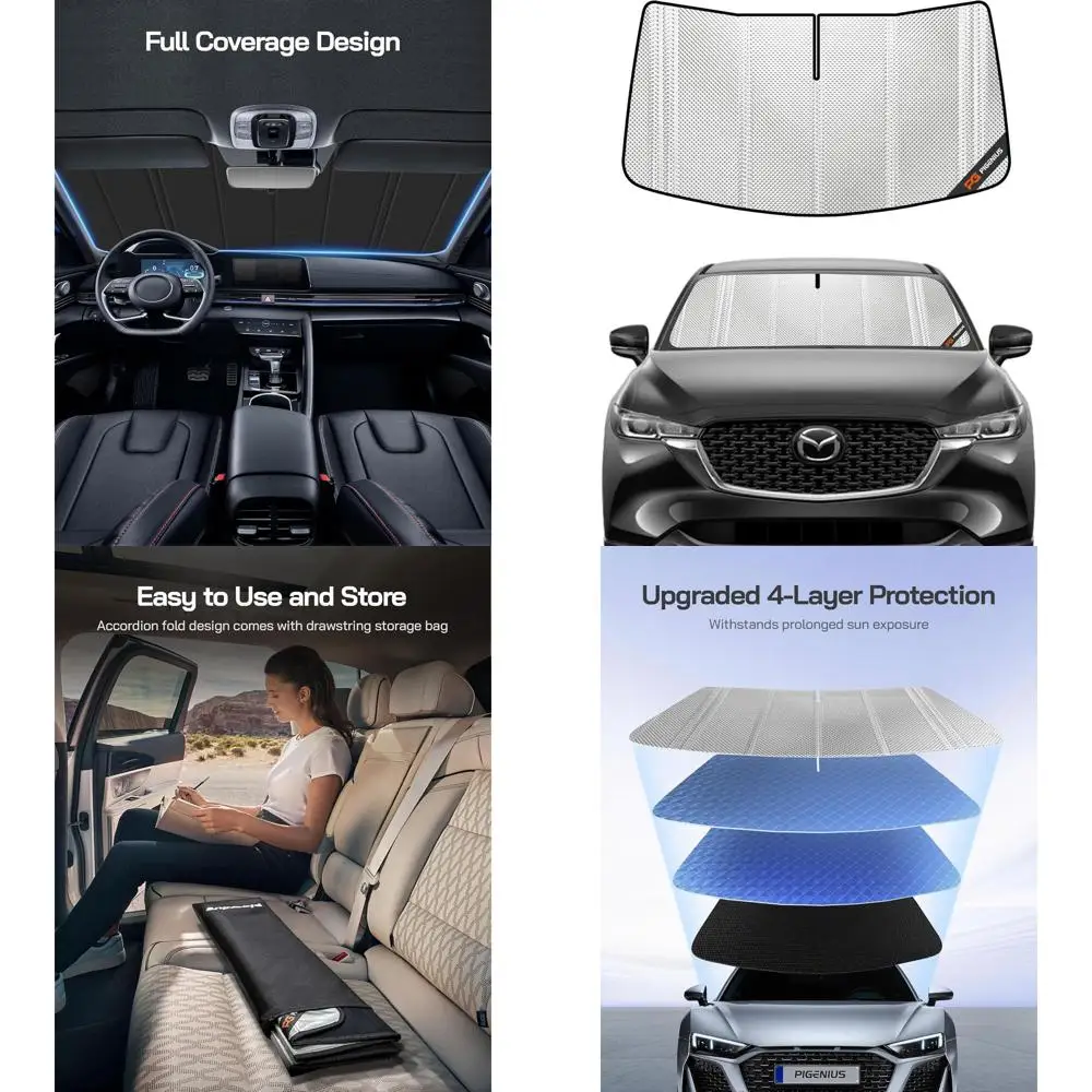 Full Coverage Mirror Shade for 2017-2025 CX5 with Rearview Camera for Ultimate Protection