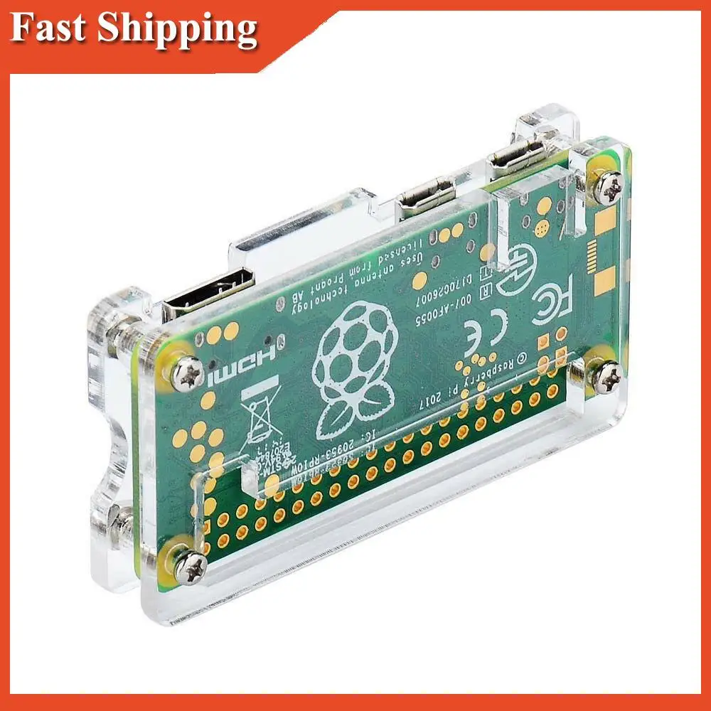 Эффективный акриловый чехол 4 в 1, комплект для Raspberry Pi Zero W и Pi Zero с радиатором