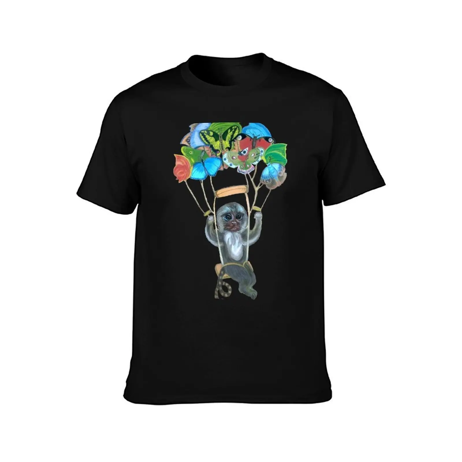 Pygmy marmoset - Skydiver T-Shirt, Summer Casual Cotton Tee, Oversized Streetwear Tops, Vintage Graphic Print, Unisex Men Women
