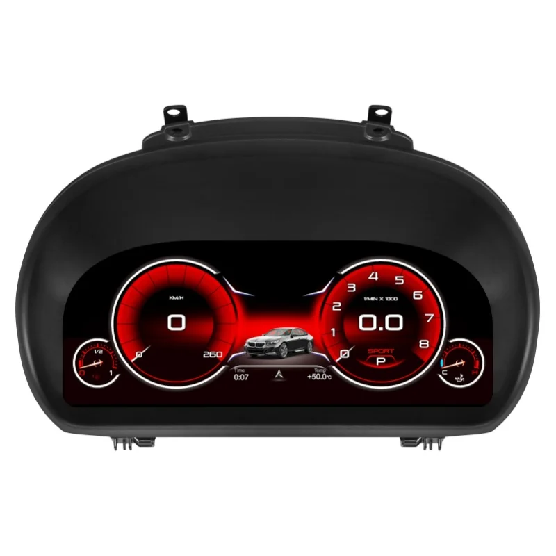 12,3" Digitales Instrumentencluster für BMW 1 E88 E87 E81 E82 2004-2011 LCD-Armaturenbrett Virtuelles Cockpit Tachometer Kilometerzähler 1920*720 HD-Bildschirm