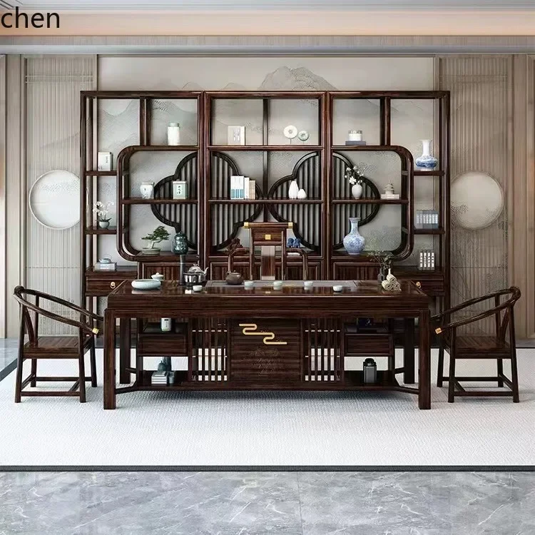 HYS Tea Table and Chair Set High-End Tea Table Home New Chinese Style Zen Tea Table