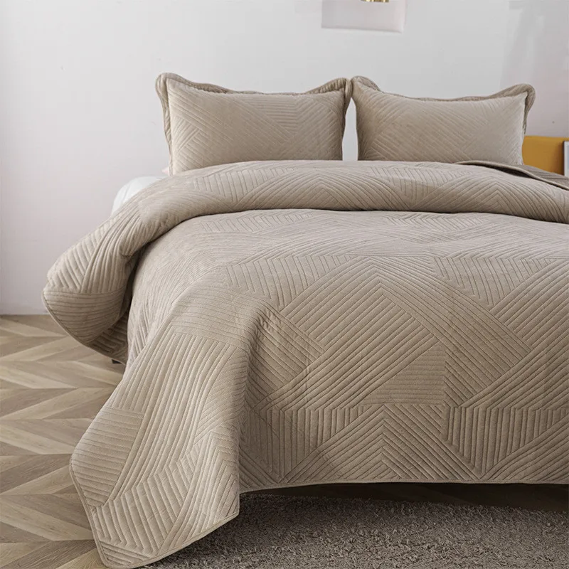 Plyš samet dusit se vyšívané bedspread na  postel prádlo prošívaná manželé postel zakrýt comforter polstrování coverlet matrace natě