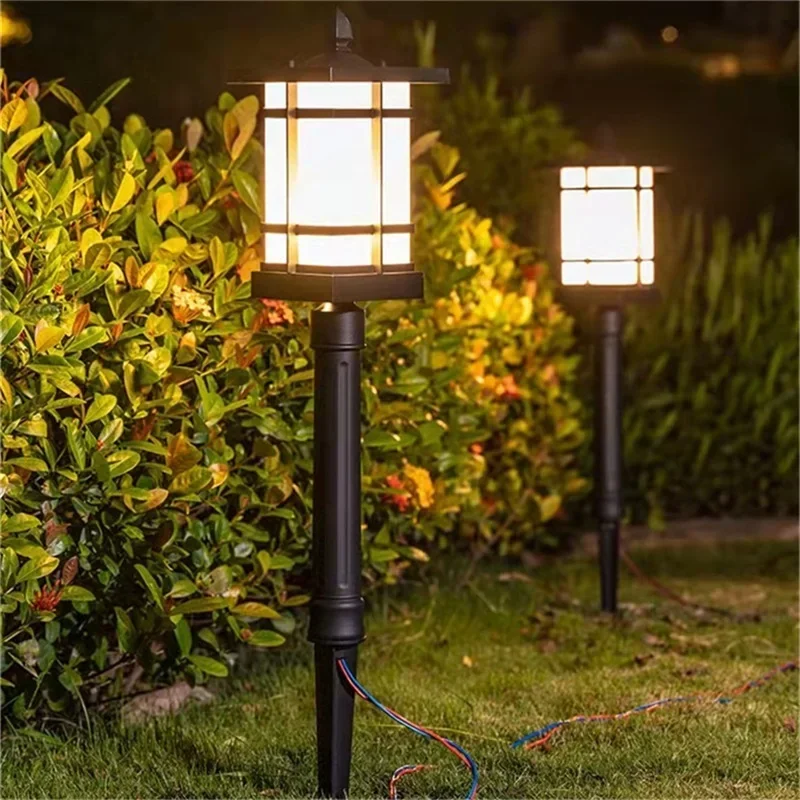 ELARA Klassieke buitengazonlamp Licht LED Waterdicht elektrisch huis voor Villa Path Garden