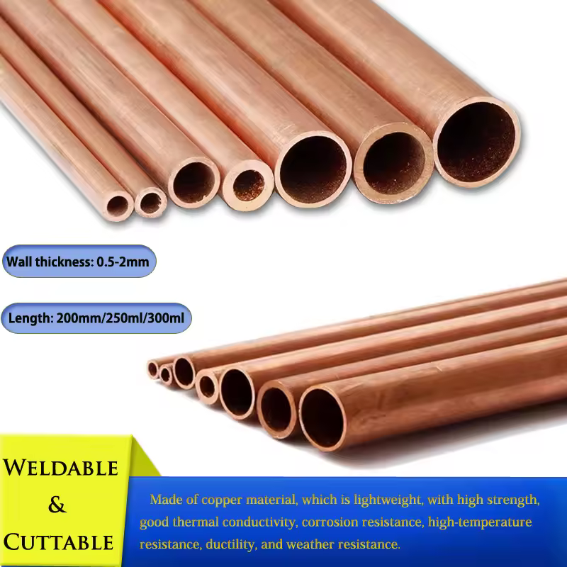 Red copper Tubes 1-16mm Internal Diameter 300mm/200mm/250mm Tube Brass Spacer Model Building diy toys accessories