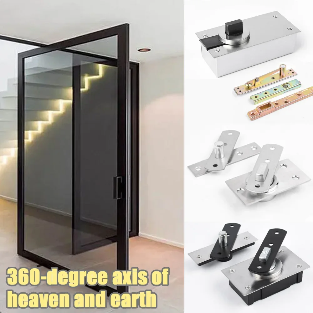 Revolving Door Shaft Up And Down Rotating Shaft Spring 90-degree Self-positioning 360 Degree Heaven And Earth Hinge