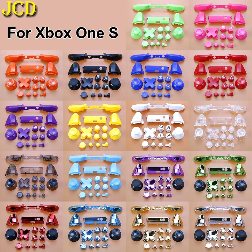 

JCD Analog Joystick Cap Dpad ABYX Key RB LB Bumper RT LT Trigger Buttons Mod Kit For Microsoft Xbox One S Slim X Controller