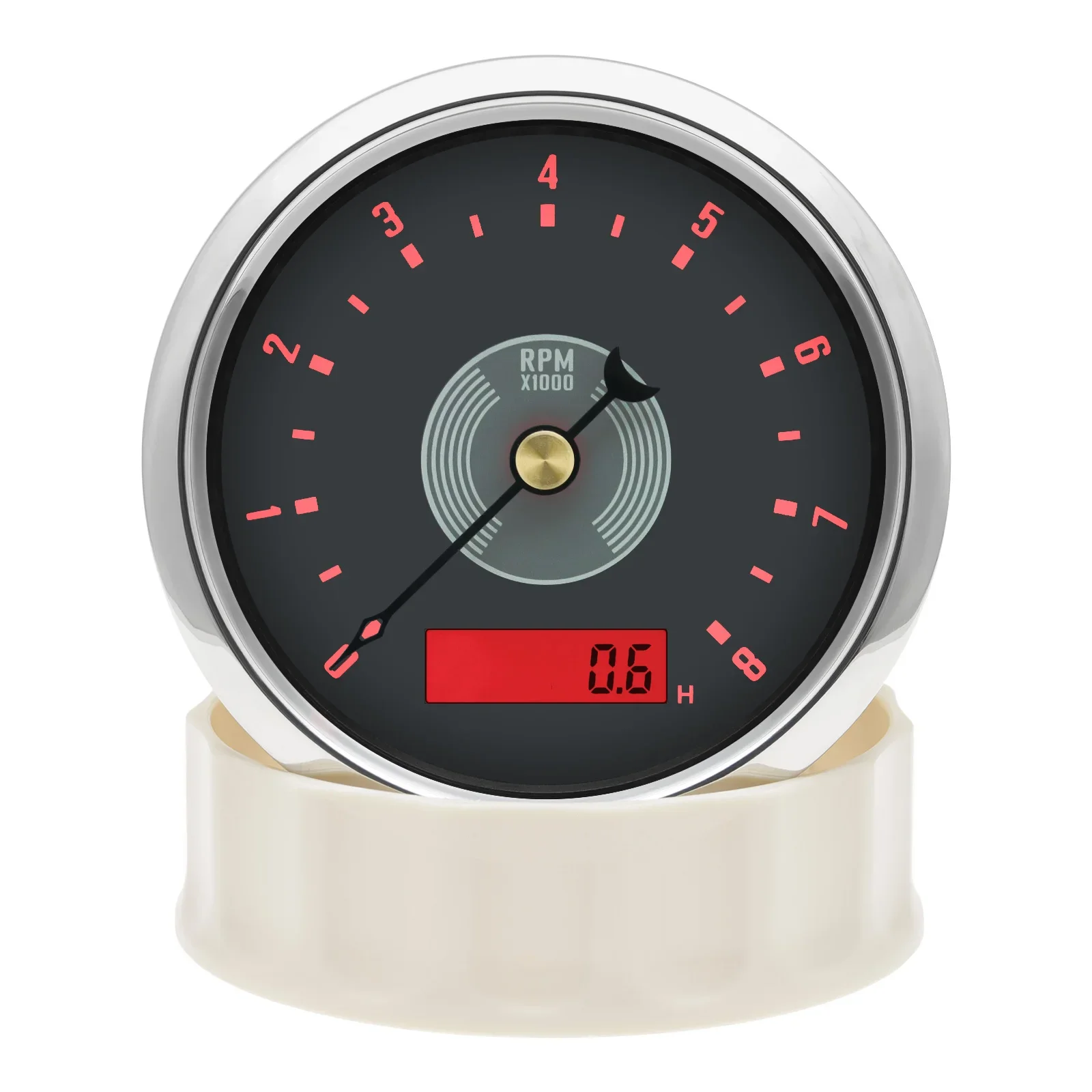 Red/Yellow LED Retro SUS316 Tachometer 0~8000RPM,0~12000RPM 85mm Gauge Tachometer for Auto Car Boat Yacht Waterproof Custom
