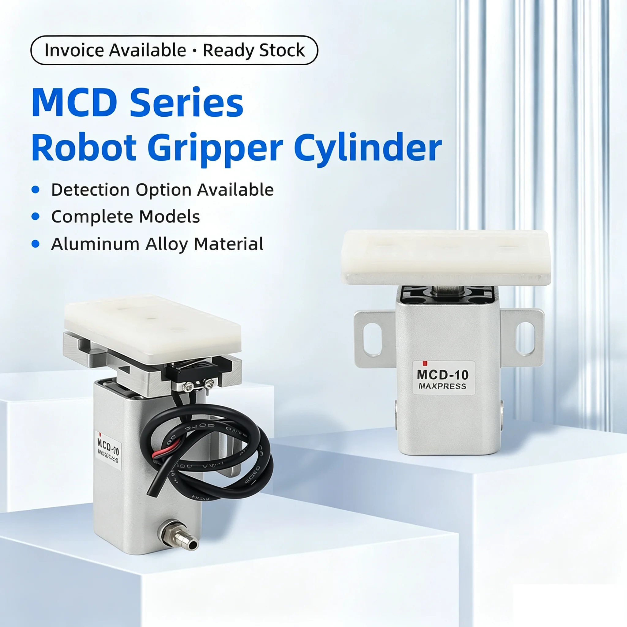 Manipulator Parts For MCD Series Fixture Small Mini Pneumatic Air Cylinder With Silicone Patch