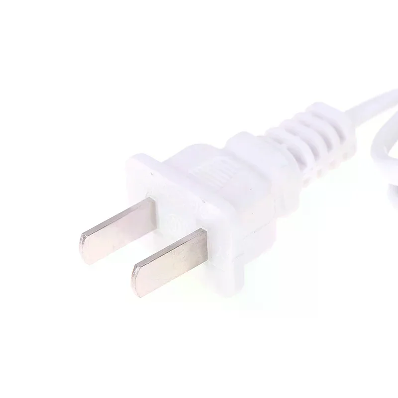 سلك طاقة التيار المتردد أبيض أسود أحمر خط مع تشغيل/إيقاف زر التبديل كابلات سلك اثنين دبوس كابل توصيل تمديد الحبال محول #6