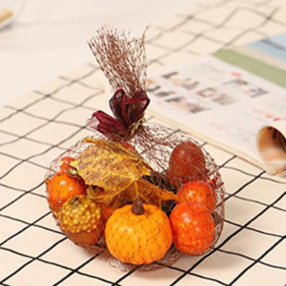 

32pcs Simulation Pumpkin Maple Leaves Decor Artificial Autumn Home Decoration For Halloween Thanksgiving Party Props