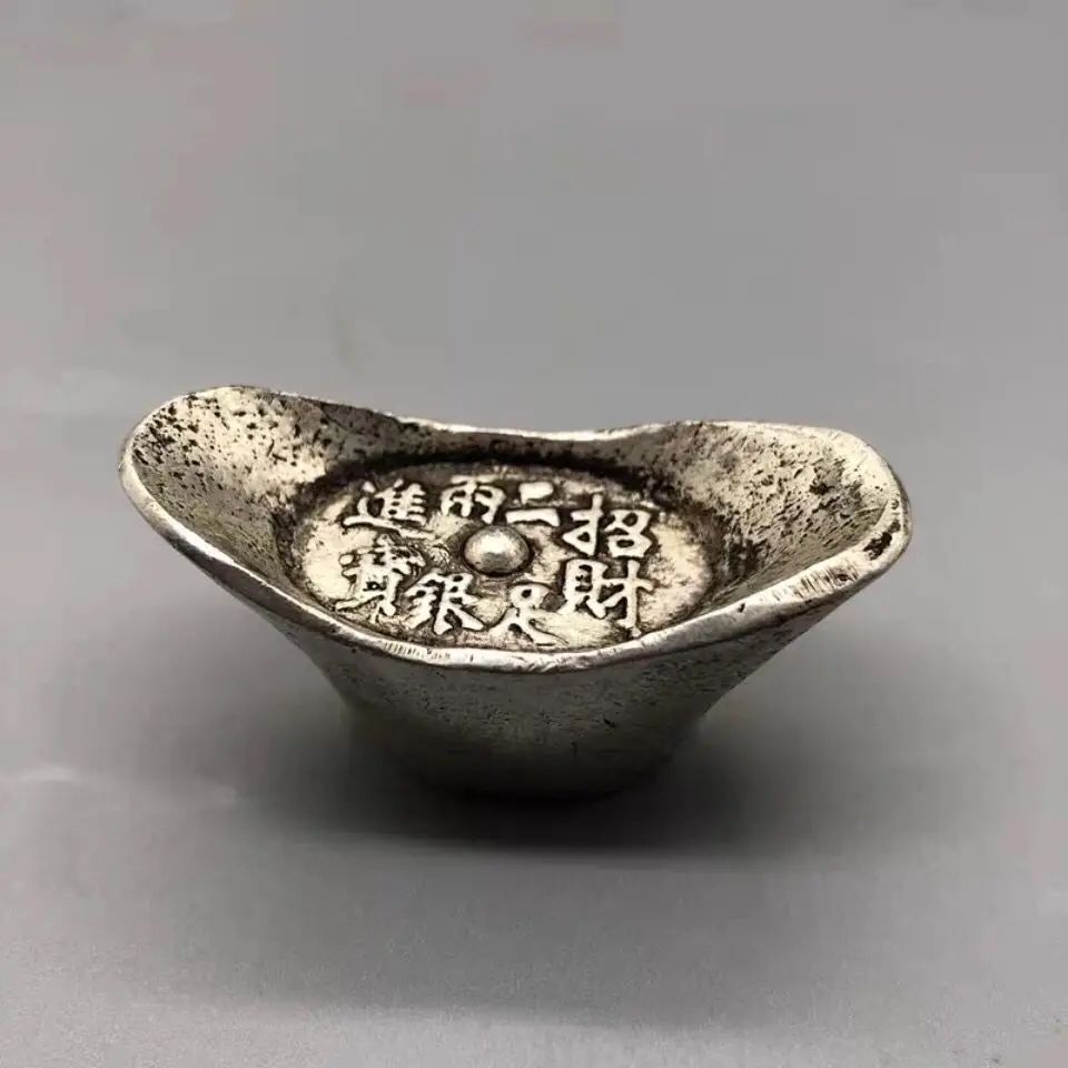 Qing Dynasty foot  lucky treasure two taels  ingot  solid  ingot small  dollar ancient coins