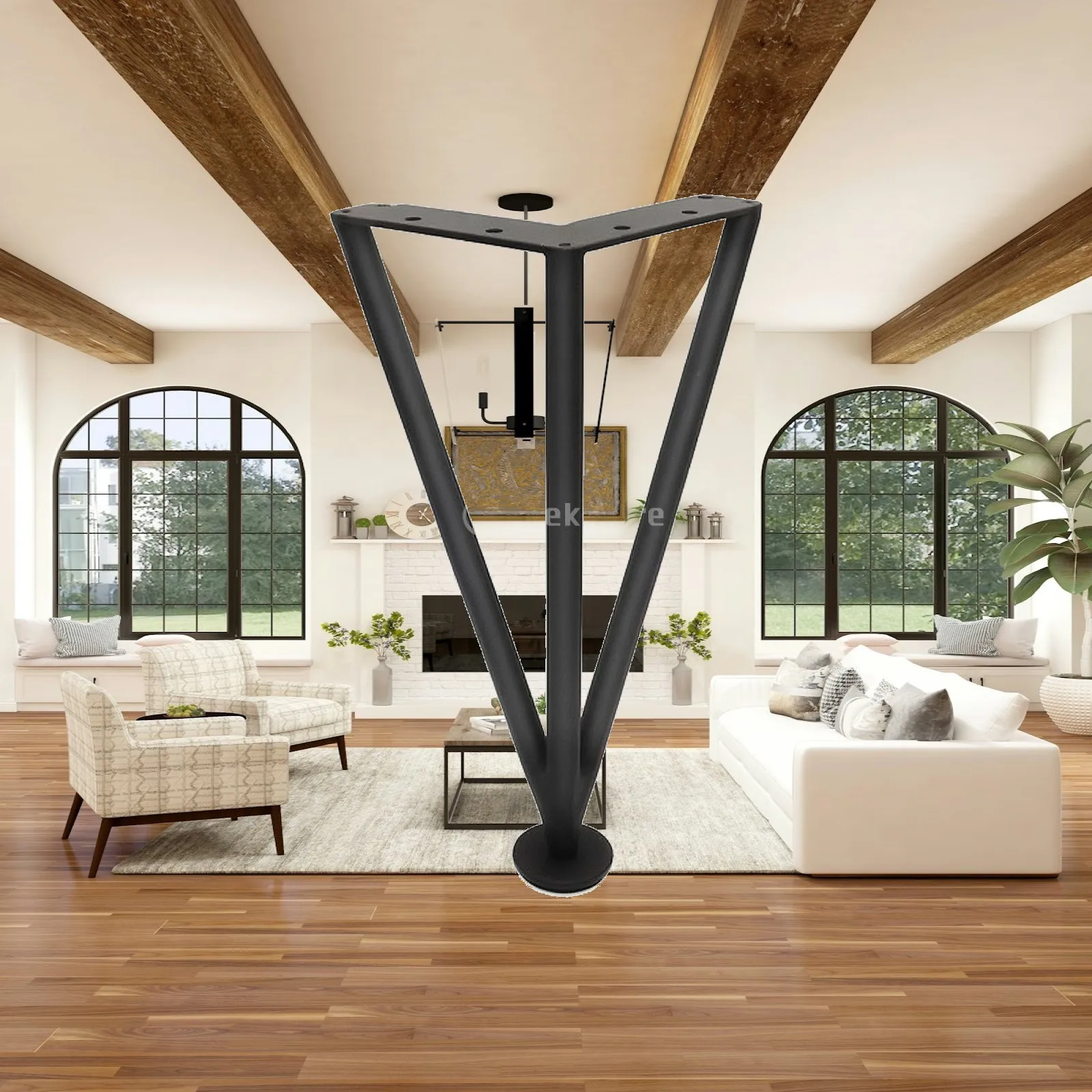 Furniture Leveling Support Legs Stainless Steel Adjustable Feet for Table Cabinet Sofa Base with Triangular Design Plate