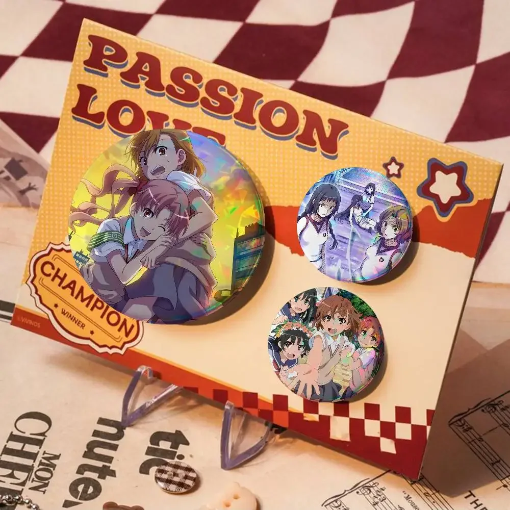 A-A Certain Scientific Railgun For Badge Personalized Custom Laser Reflective Badge Hologram Metal Enamel Brooch Souvenir Gift