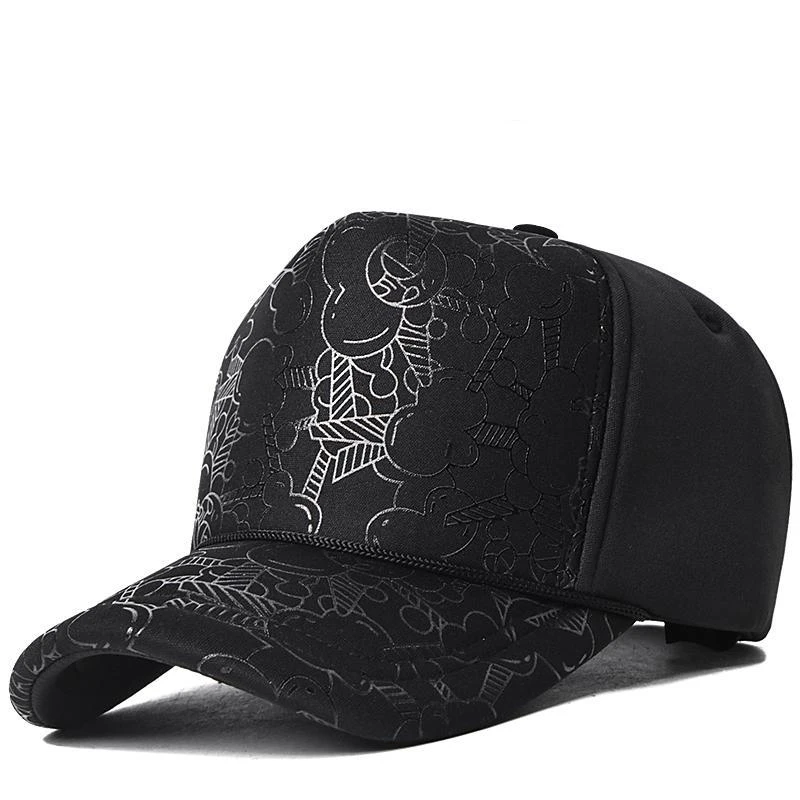 High top hat fall and winter of male high hat popular logo face small baseball cap round face is prevented bask in large cap