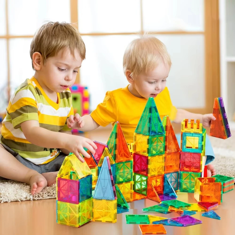 Farbige Fenster-Magnetbausteine, 32 Stück, für Kinder, Bildung, Gameplay, Puzzle, Lernspielzeug,