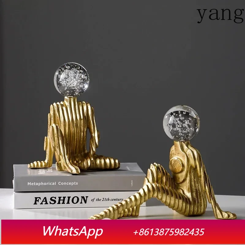 

LH crystal head sculpture desktop decoration modern handicraft abstract figure statue