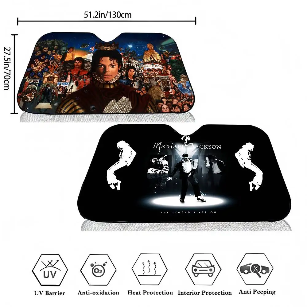 مايكل جاكسون المغني ظلة الزجاج الأمامي أضعاف الزجاج الأمامي للسيارة 70x130 سنتيمتر نافذة السيارة غطاء الزجاج الأمامي عاكس الحرارة