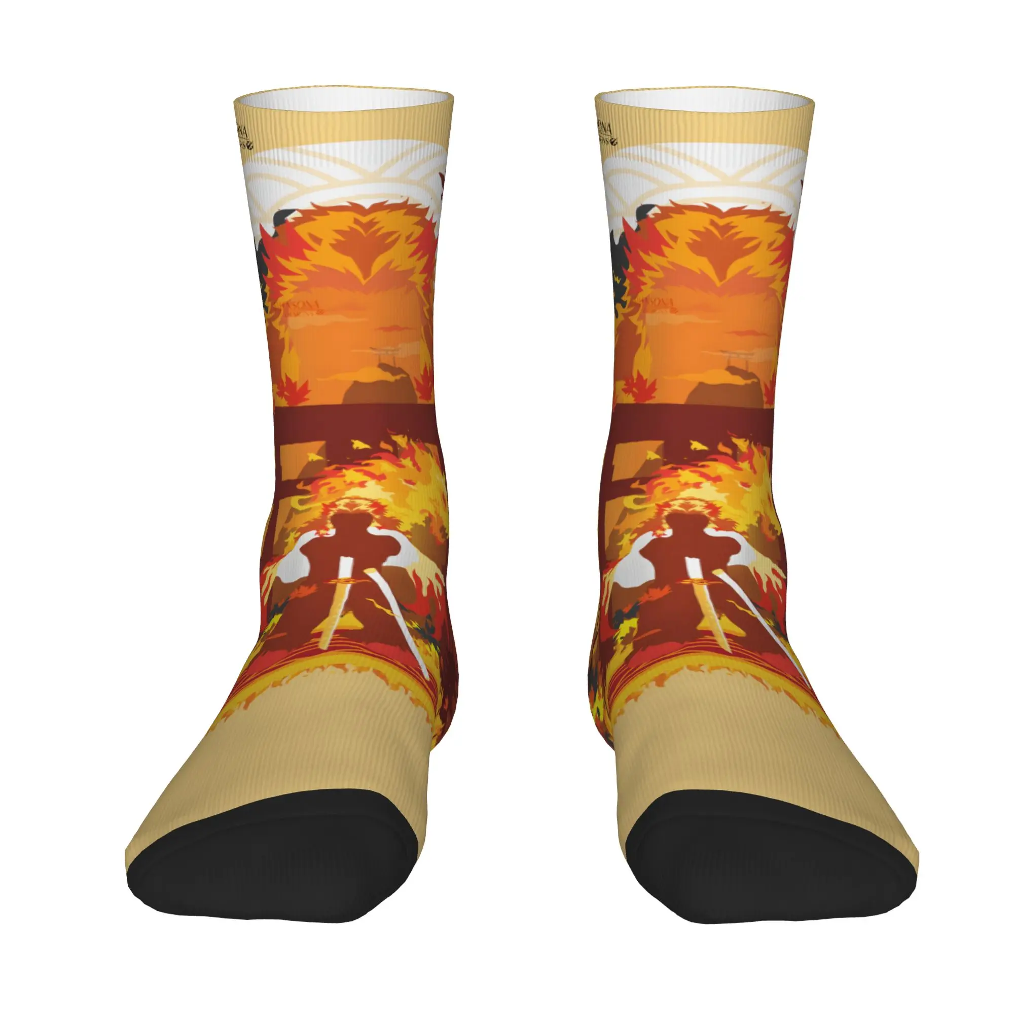 1 Pair Hip Hop Retro Demon Slayer Kimetsu no Yaiba Crazy Men's Socks Street Style Pattern Printed Funny Novelty Happy Sock Gift