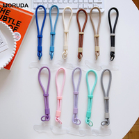 Adjustable Short Hand Wrist Strap for Mobile Phone Candy Color Simple Universal Lanyard Anti-Lost Strap Rope for Cell Phone